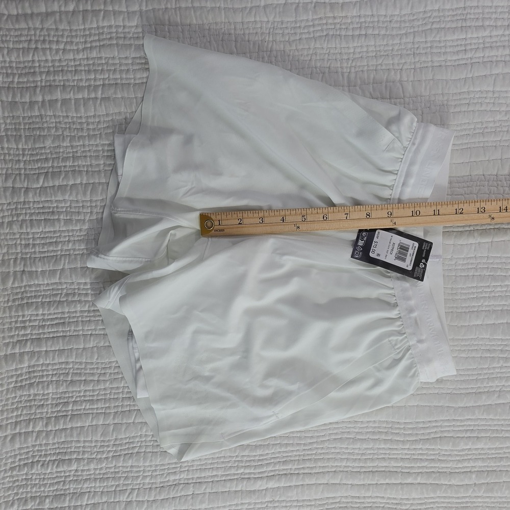 Under Armour Vanish Elite 2in1 Shorts Mens XS White Tech Pocket Gym NWT 6009869 - Picture 10 of 13